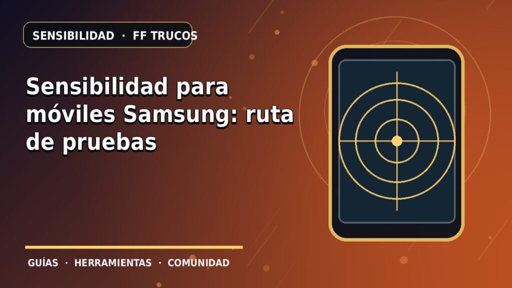 Sensibilidad para móviles Samsung: ruta de pruebas · ilustración original FF Trucos