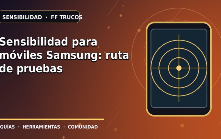 Sensibilidad para móviles Samsung: ruta de pruebas · ilustración original FF Trucos