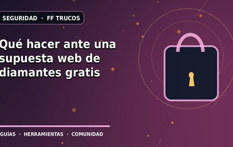 Qué hacer ante una supuesta web de diamantes gratis · ilustración original FF Trucos